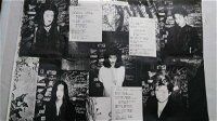 Rear of lyrics insert photo - band photo (Auction)